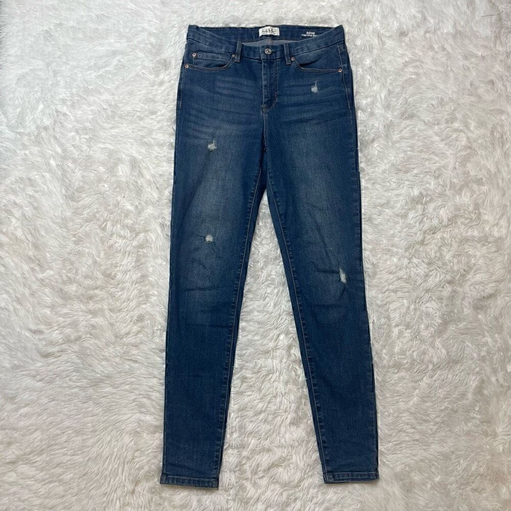 Nicole Miller SOHO Jeans Womens Sz 6 High Rise Skinny Blue Stretch Denim Pants